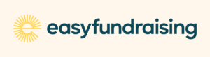 easyfundraising logo with a yellow sunburst icon to the left